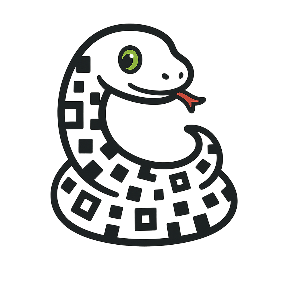 QRadder Snake Logo with Tongue Position 2